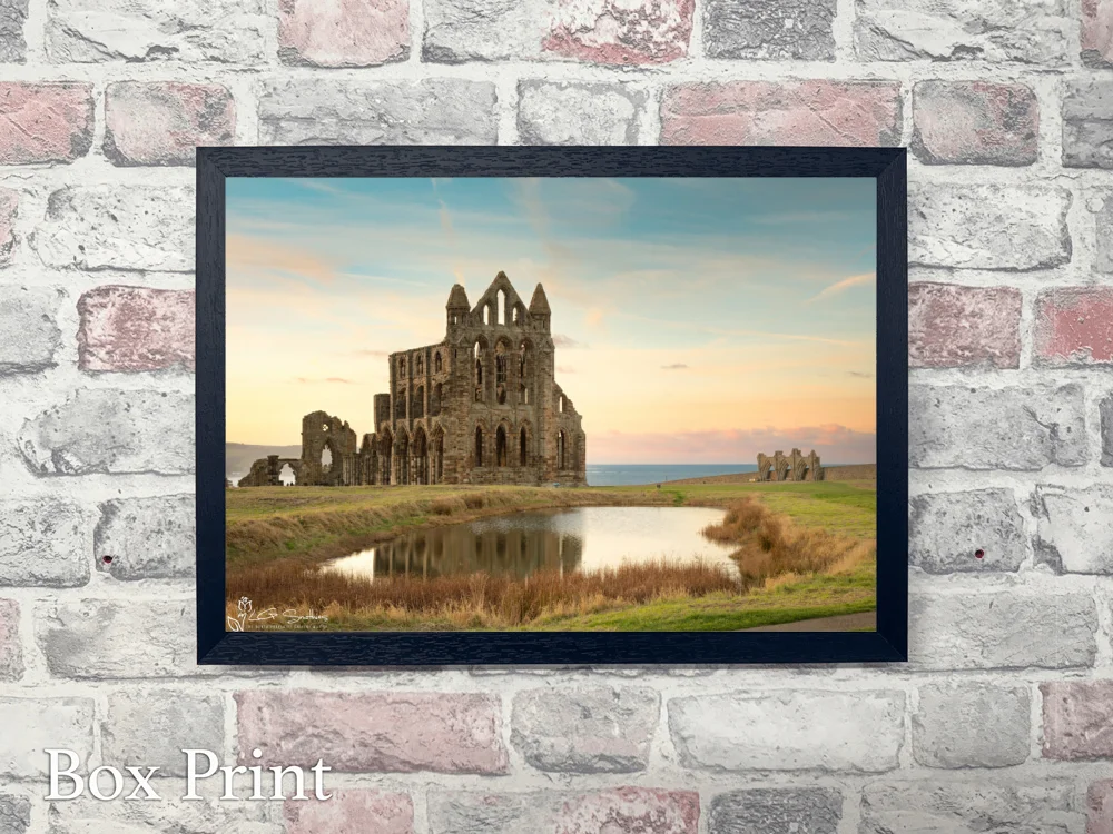 Whitby Abbey Winter Sunset 4 Whitby Abbey Winter Sunset - Landscape-Box-Print
