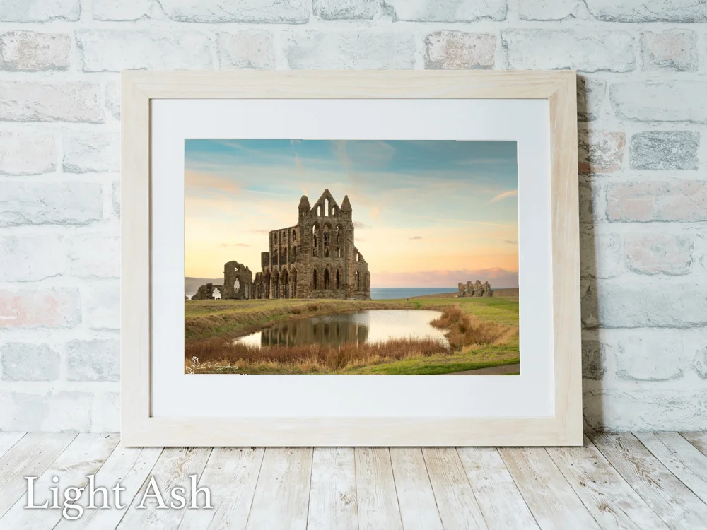 Whitby Abbey Winter Sunset 5 Whitby Abbey Winter Sunset - Light-Ash-Landscape-Frame