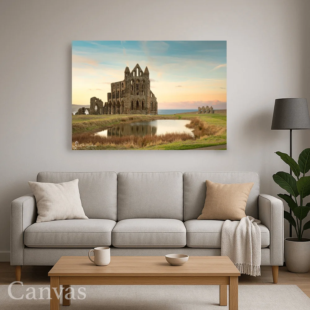 Whitby Abbey Winter Sunset 8 Whitby Abbey Winter Sunset - Wall-art-for-living-room-landscape