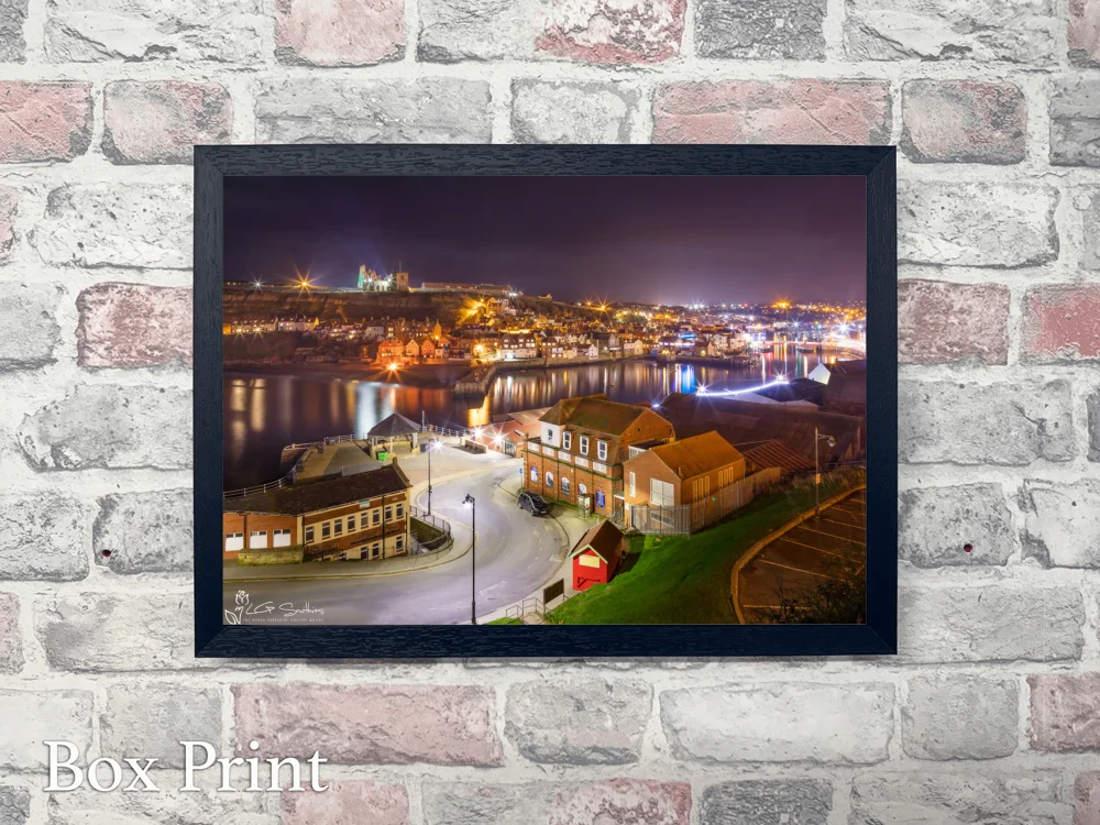 Whitby and The Illuminated Abbey 4 Whitby and The Illuminated Abbey - Landscape-Box-Print
