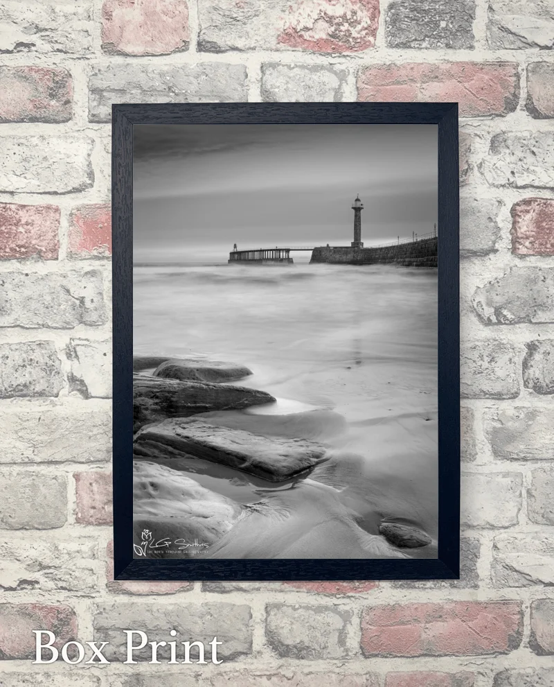 Whitby Beach Black and White 6 Whitby Beach Black and White - Box-Print-Portrait