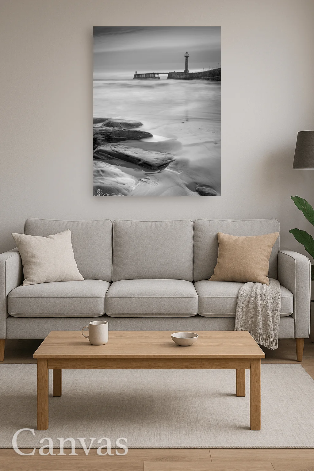 Whitby Beach Black and White 8 Whitby Beach Black and White - Wall-art-for-living-room-portrait