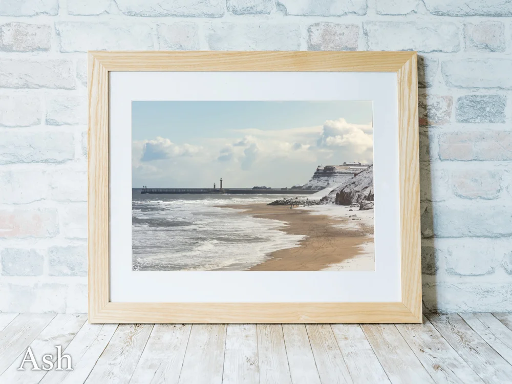 Whitby Beach In The Snow 7 Whitby Beach In The Snow - Ash-Landscape-Frame