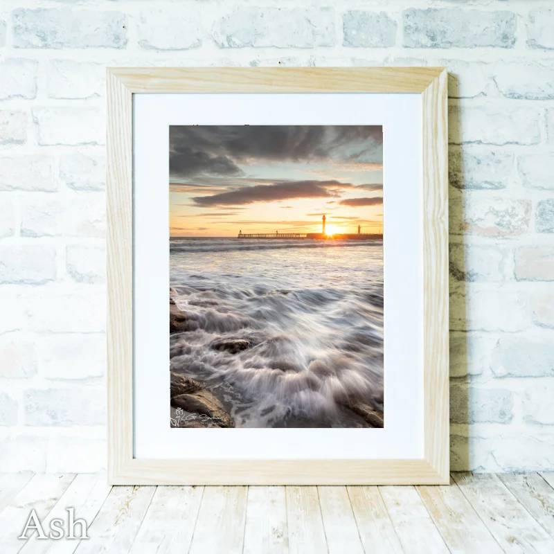Whitby Beach Sunrise 4 Whitby Beach Sunrise - Ash-Portrait-Frame