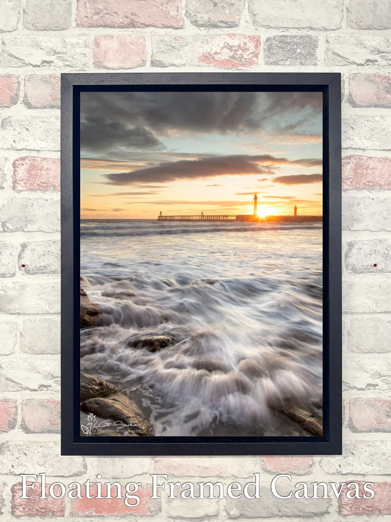 Whitby Beach Sunrise 7 Whitby Beach Sunrise - Float-Frame-Canvas-Portrait
