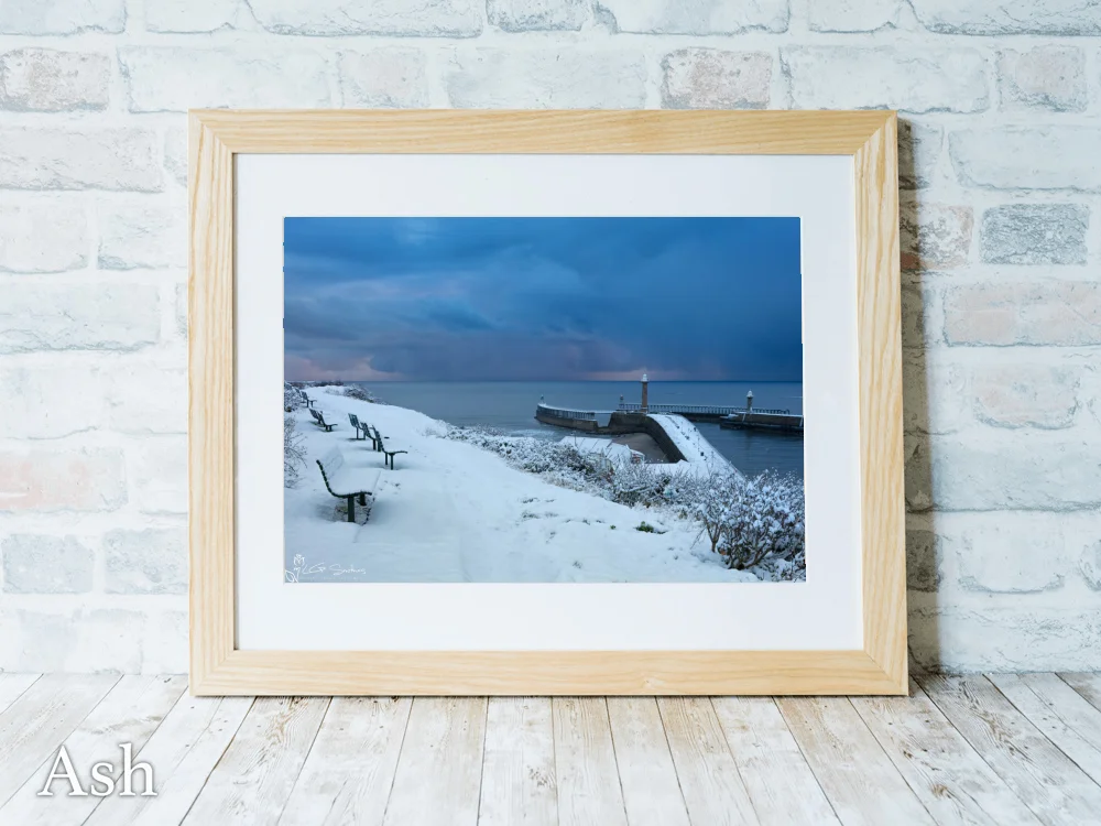 Whitby Coast In The Snow 7 Whitby Coast In The Snow - Ash-Landscape-Frame