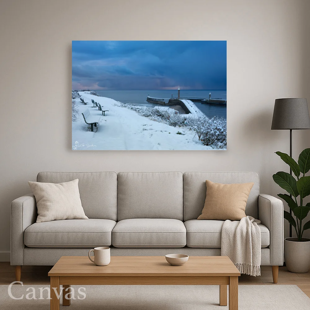 Whitby Coast In The Snow 8 Whitby Coast In The Snow - Wall-art-for-living-room-landscape