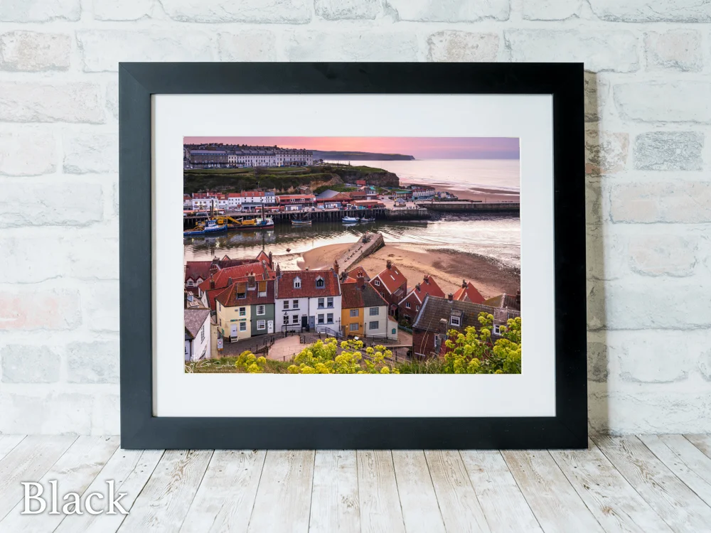 Whitby Evening 6 Whitby Evening - Black-Landscape-Frame