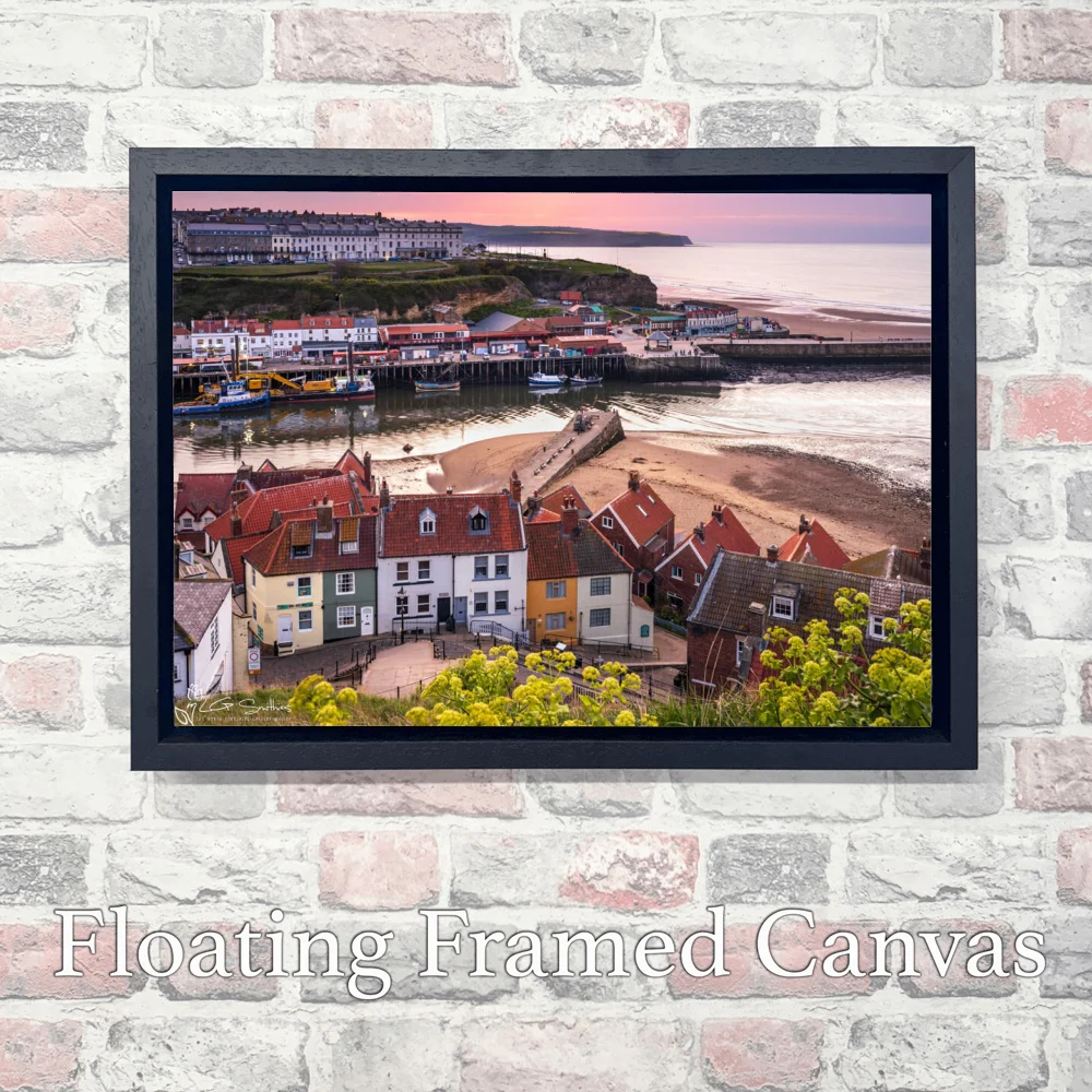 Whitby Evening 3 Whitby Evening - Landscape-Float-Frame-Canvas