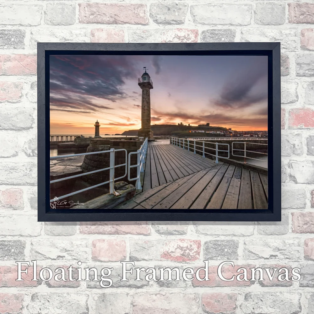 Whitby First Light 3 Whitby First Light - Landscape-Float-Frame-Canvas