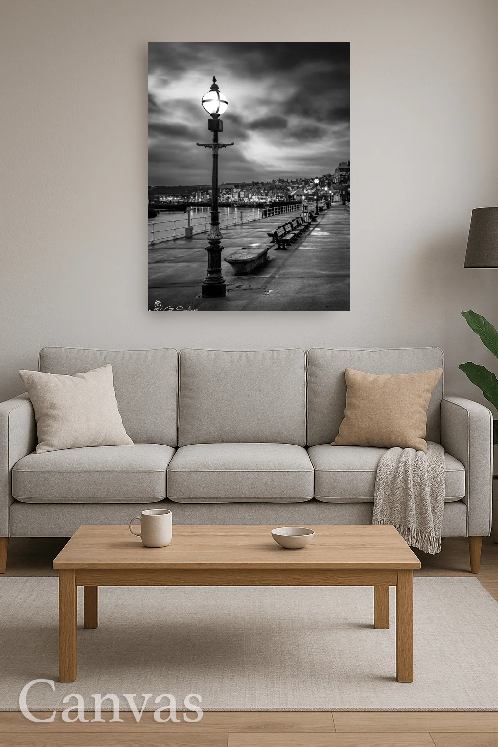 Whitby From The Harbour Black And White 8 Whitby From The Harbour Black And White - Wall-art-for-living-room-portrait