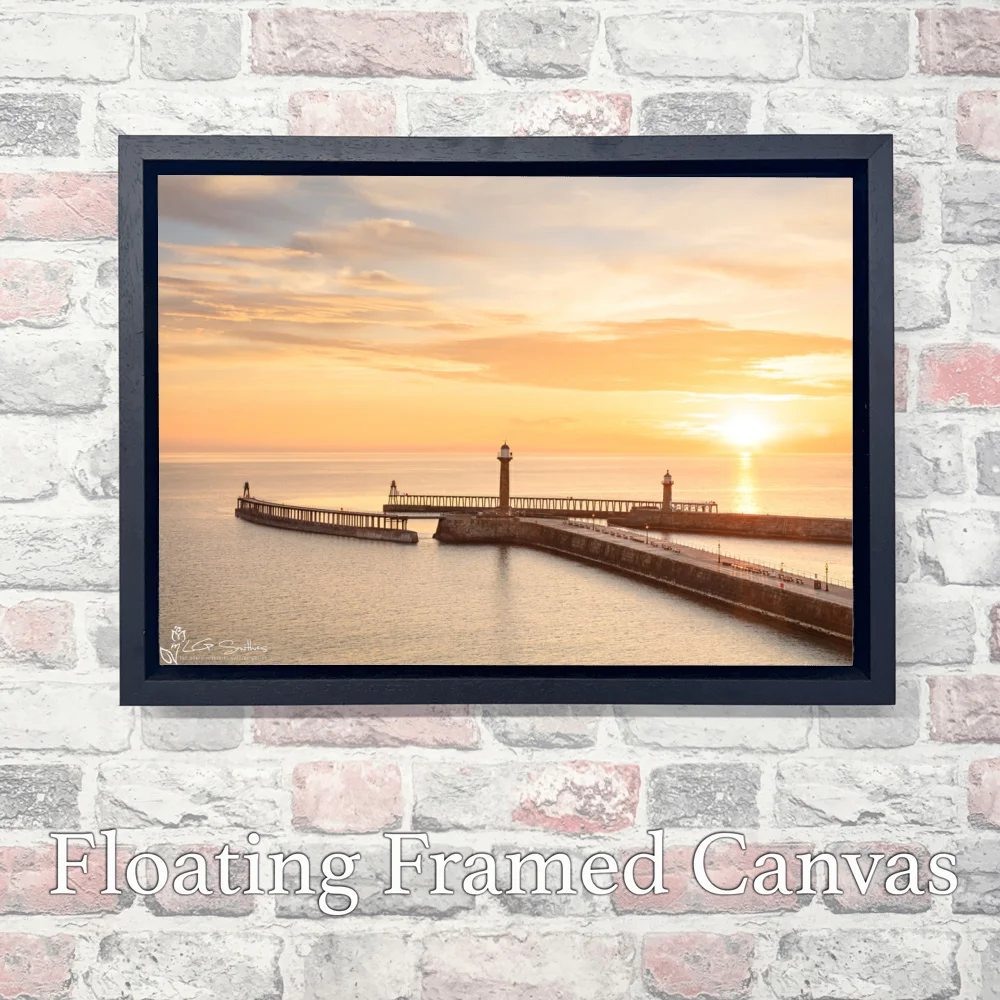 Whitby Harbour Summer Sunrise 2021 3 Whitby Harbour Summer Sunrise 2021 - Landscape-Float-Frame-Canvas
