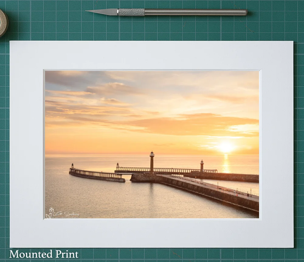 Whitby Harbour Summer Sunrise 2021 2 Whitby Harbour Summer Sunrise 2021 - Landscape-Mounted-Print
