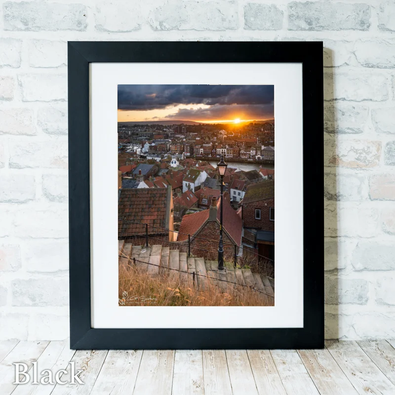Whitby In January 3 Whitby In January - Black-Portrait-Frame