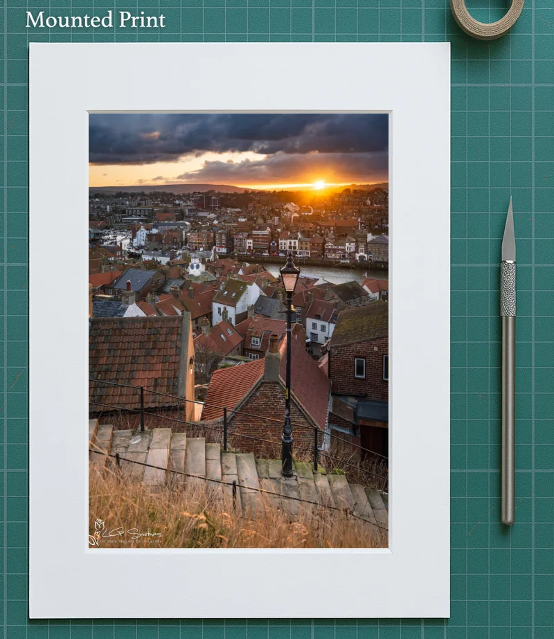 Whitby In January 5 Whitby In January - Mounted-Print-Portrait