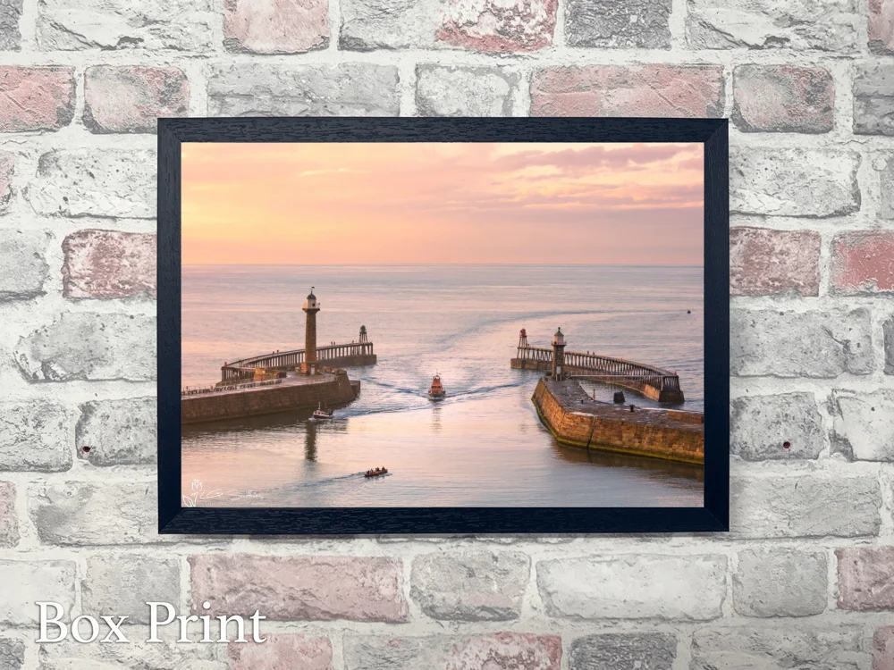 Whitby Lifeboat Returning Home 4 Whitby Lifeboat Returning Home - Landscape-Box-Print