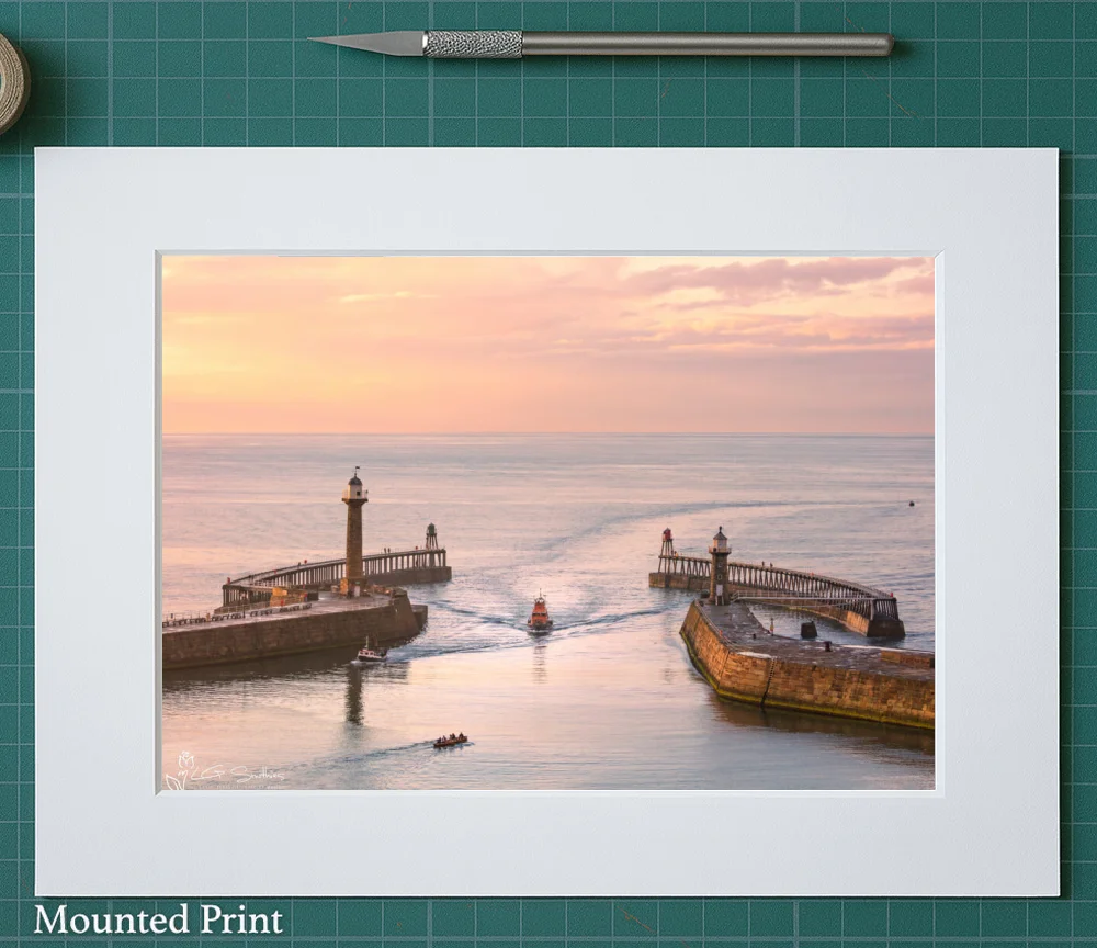 Whitby Lifeboat Returning Home 2 Whitby Lifeboat Returning Home - Landscape-Mounted-Print