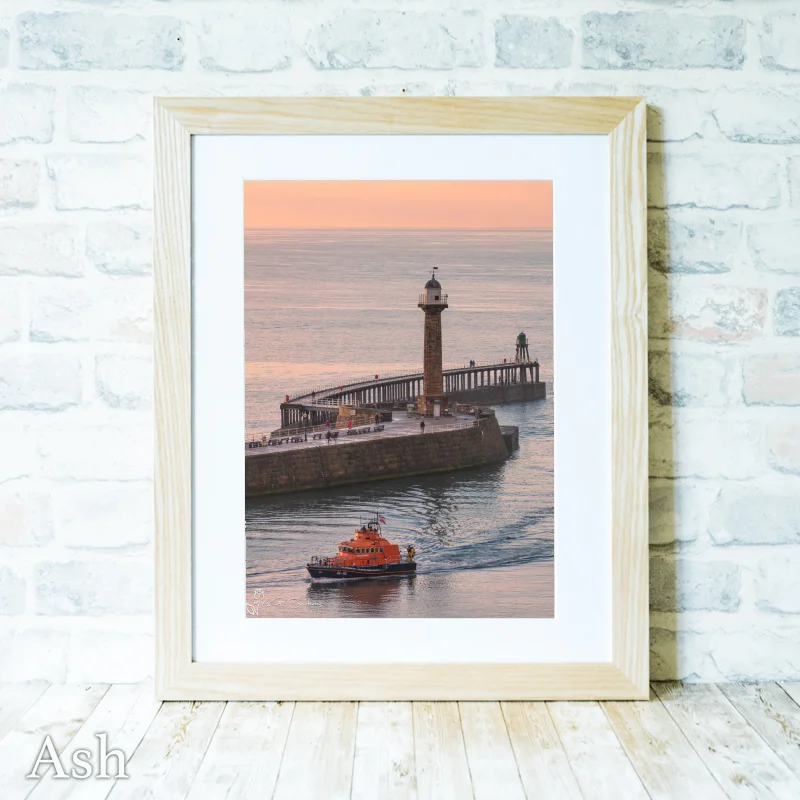 Whitby Lifeboat Returns To Port 4 Whitby Lifeboat Returns To Port - Ash-Portrait-Frame