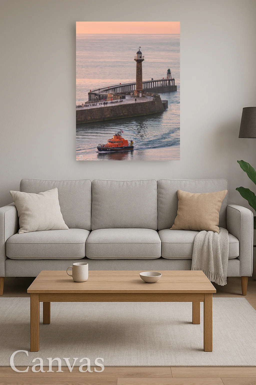 Whitby Lifeboat Returns To Port 8 Whitby Lifeboat Returns To Port - Wall-art-for-living-room-portrait