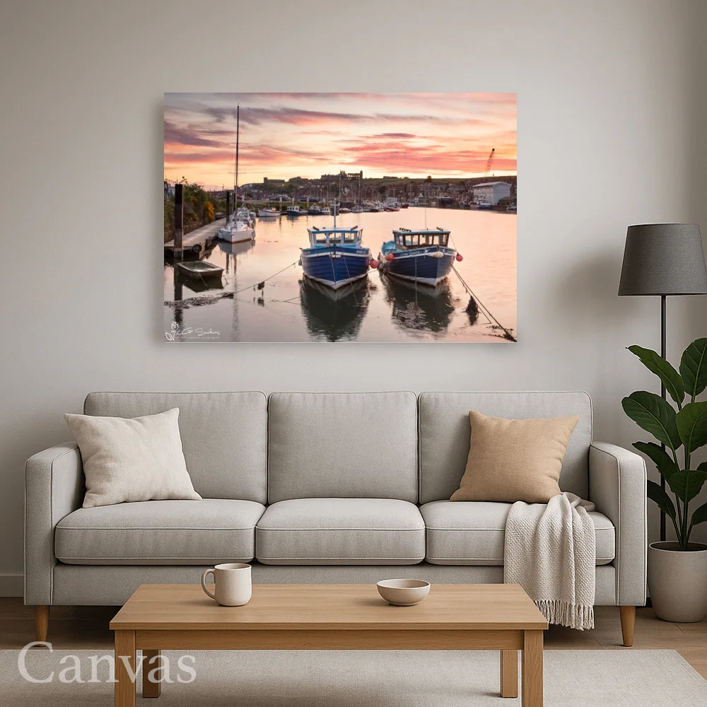 Whitby Marina At Dawn 8 Whitby Marina At Dawn - Wall-art-for-living-room-landscape