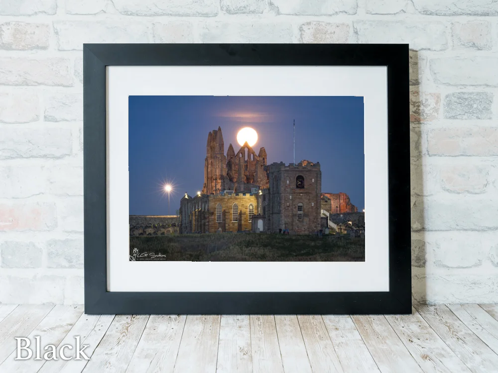 Whitby Moon 6 Whitby Moon - Black-Landscape-Frame