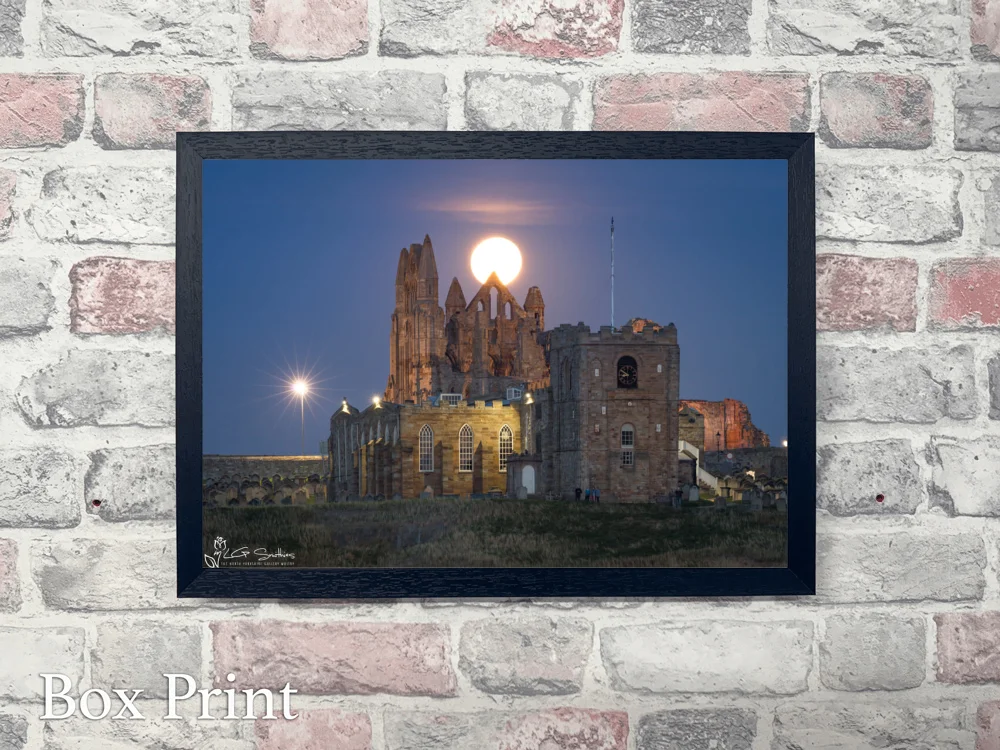 Whitby Moon 4 Whitby Moon - Landscape-Box-Print