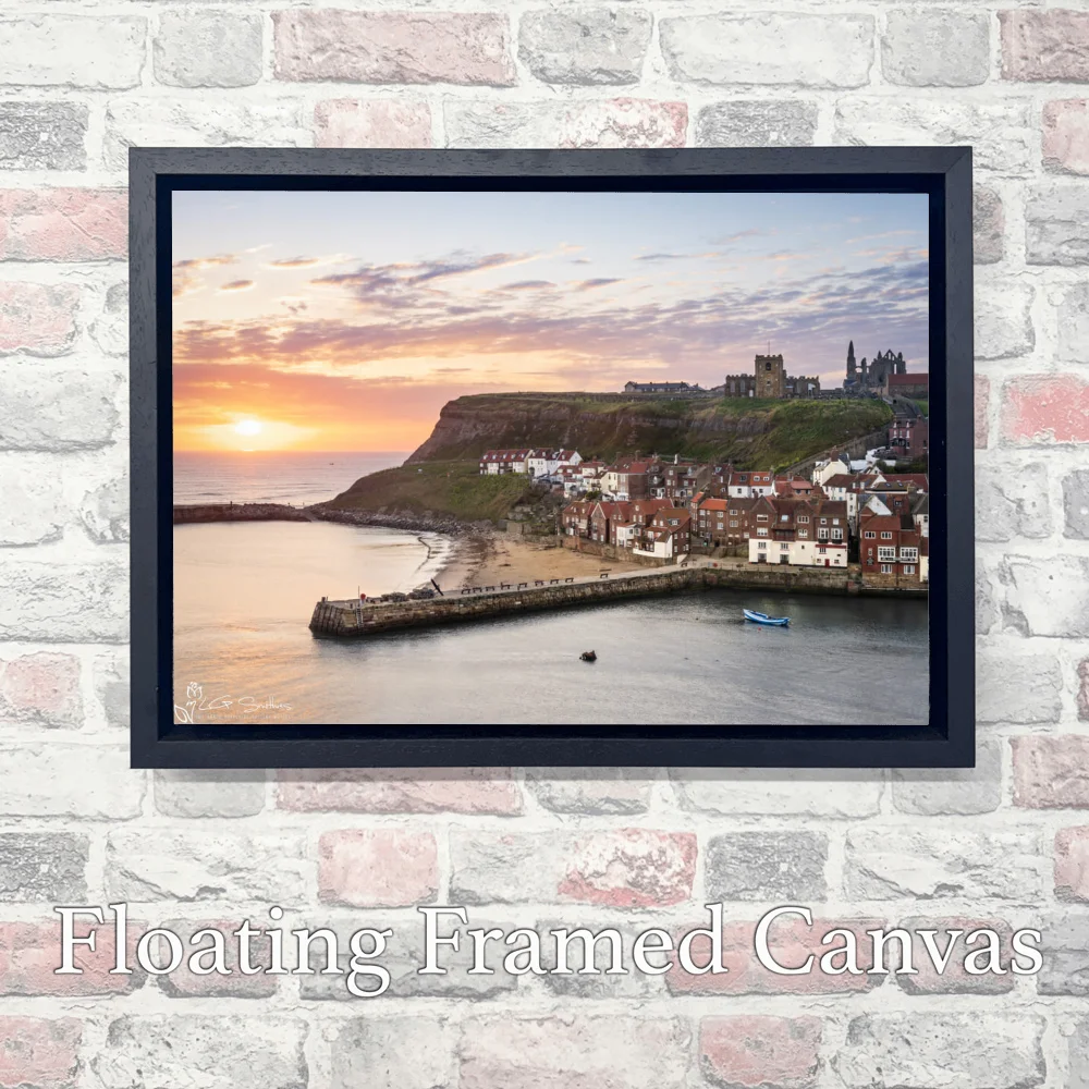 Whitby Morning 3 Whitby Morning - Landscape-Float-Frame-Canvas