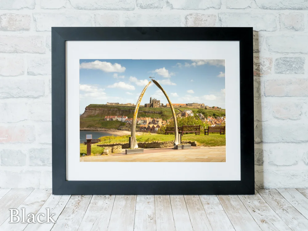 Whitby On A Sunny Spring Day 6 Whitby On A Sunny Spring Day - Black-Landscape-Frame