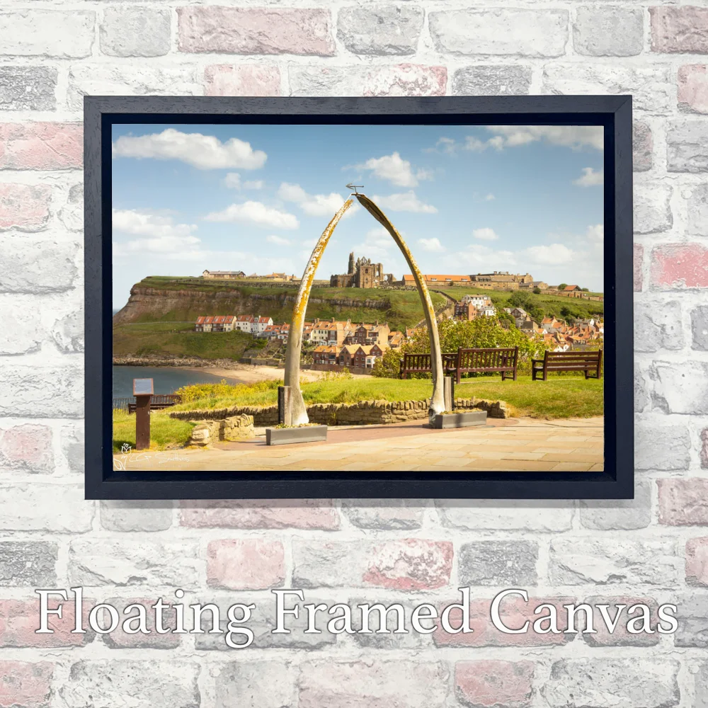 Whitby On A Sunny Spring Day 3 Whitby On A Sunny Spring Day - Landscape-Float-Frame-Canvas