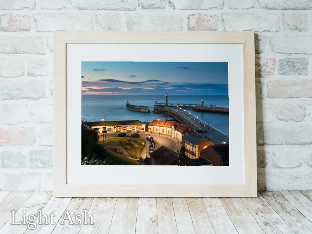 Whitby Piers From Khyber Pass 5 Whitby Piers From Khyber Pass - Light-Ash-Landscape-Frame