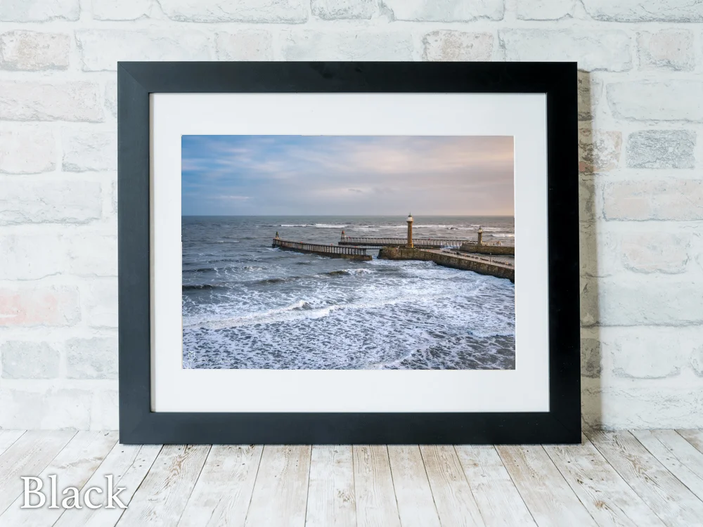 Whitby Sea 6 Whitby Sea - Black-Landscape-Frame