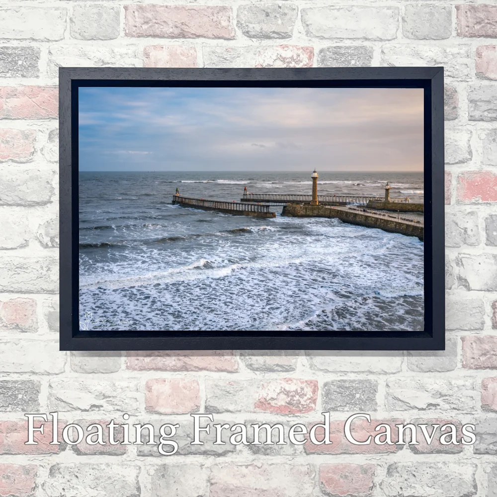 Whitby Sea 3 Whitby Sea - Landscape-Float-Frame-Canvas