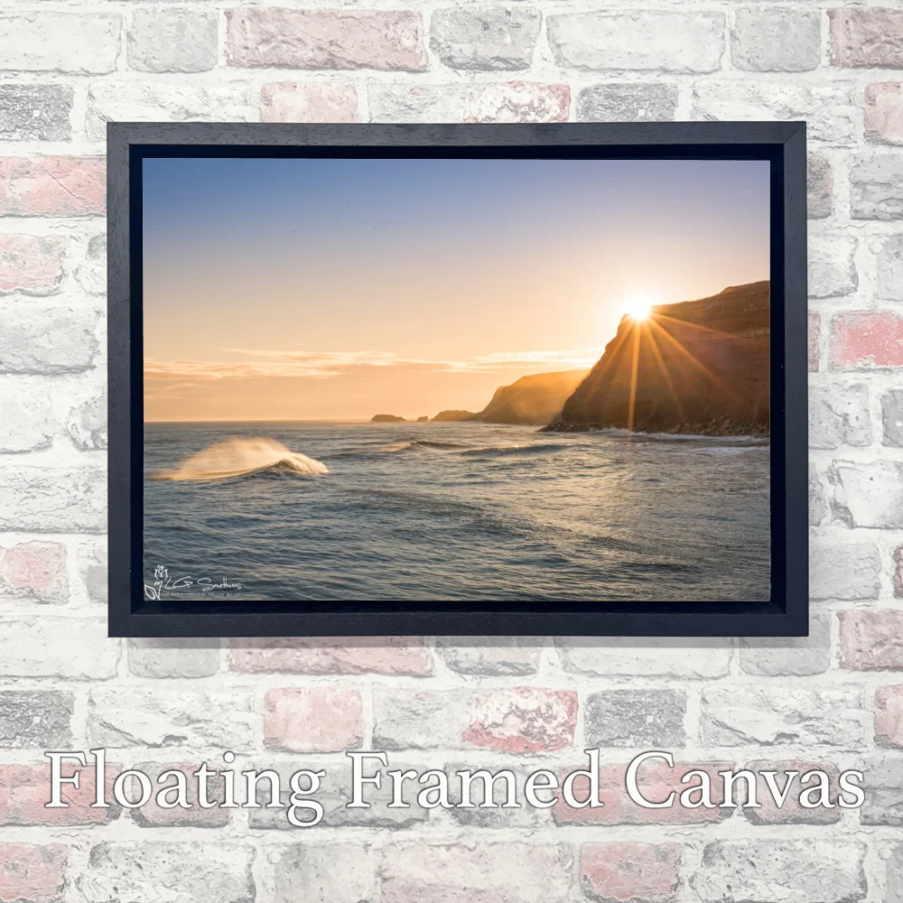 Whitby Sisters Sunrise 3 Whitby Sisters Sunrise - Landscape-Float-Frame-Canvas