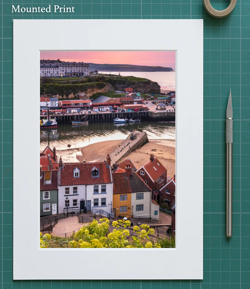 Whitby Spring Evening 5 Whitby Spring Evening - Mounted-Print-Portrait