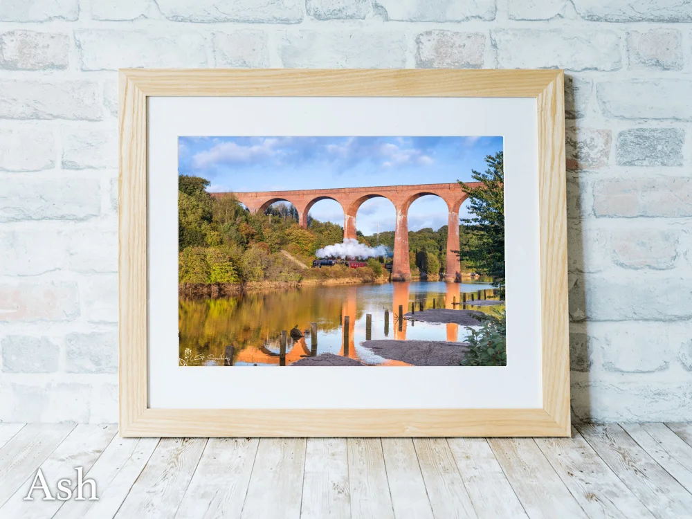 Whitby Steam Train At Larpool Viaduct 7 Whitby Steam Train At Larpool Viaduct - Ash-Landscape-Frame
