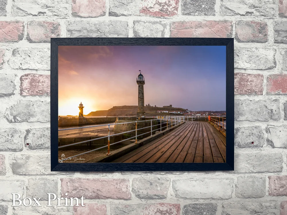 Whitby Storm At Sunrise 4 Whitby Storm At Sunrise - Landscape-Box-Print