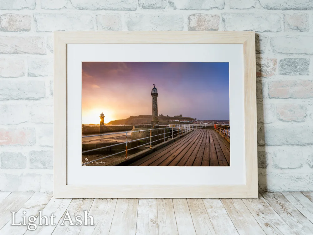 Whitby Storm At Sunrise 5 Whitby Storm At Sunrise - Light-Ash-Landscape-Frame
