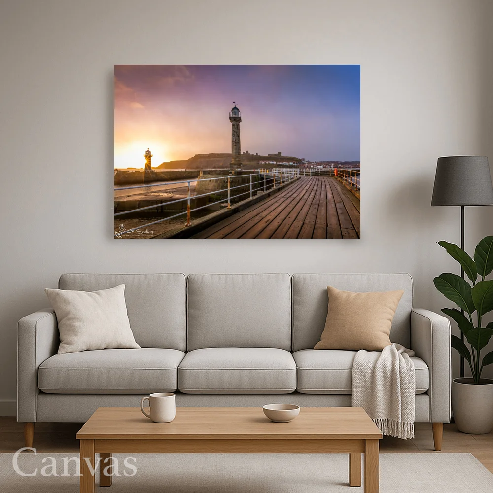 Whitby Storm At Sunrise 8 Whitby Storm At Sunrise - Wall-art-for-living-room-landscape