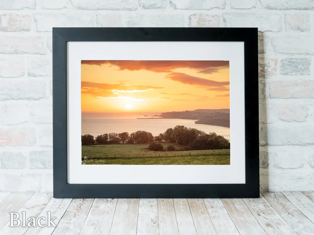 Whitby Sunrise From Lythe 6 Whitby Sunrise From Lythe - Black-Landscape-Frame