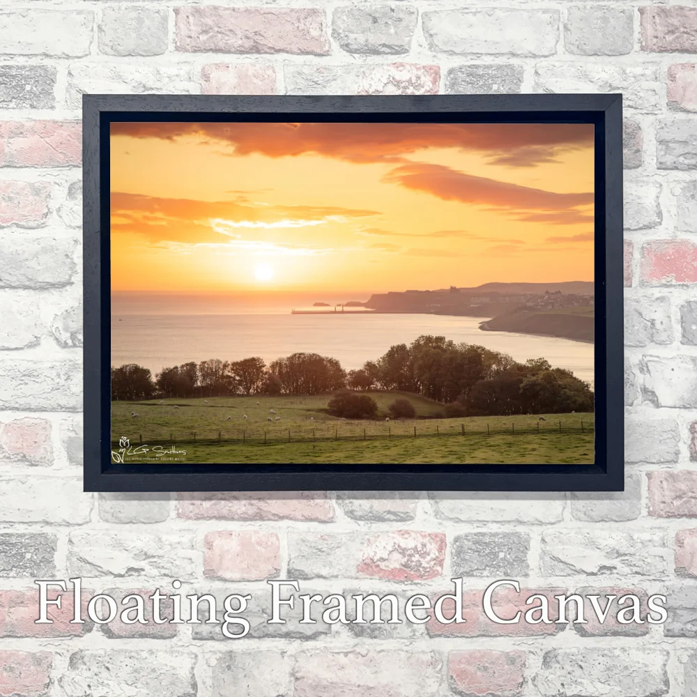 Whitby Sunrise From Lythe 3 Whitby Sunrise From Lythe - Landscape-Float-Frame-Canvas