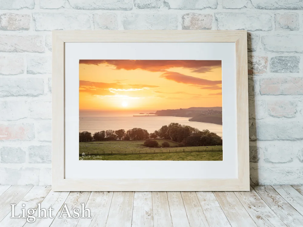 Whitby Sunrise From Lythe 5 Whitby Sunrise From Lythe - Light-Ash-Landscape-Frame