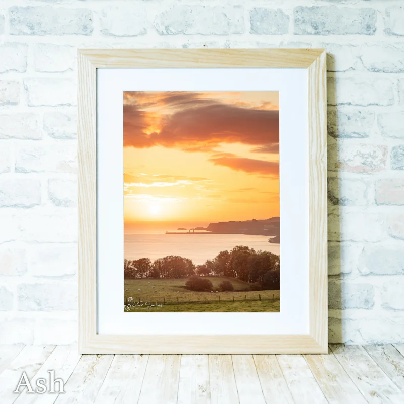 Whitby Sunrise From Lythe Portrait 4 Whitby Sunrise From Lythe Portrait - Ash-Portrait-Frame
