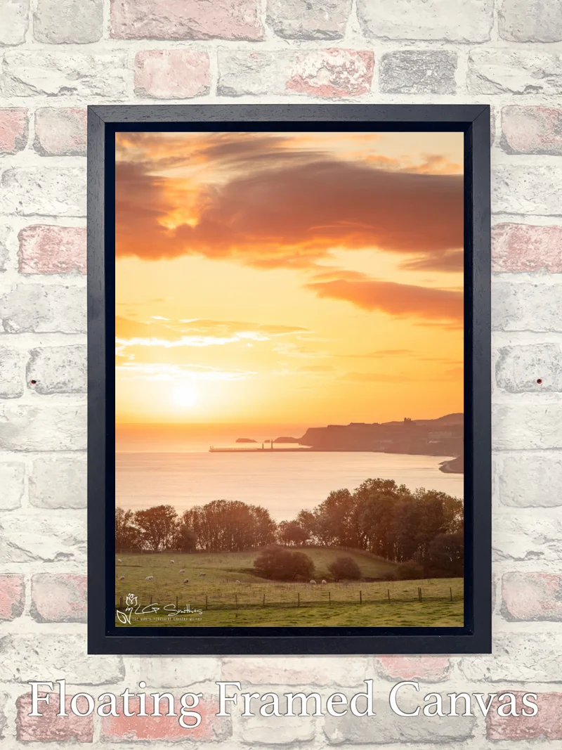 Whitby Sunrise From Lythe Portrait 7 Whitby Sunrise From Lythe Portrait - Float-Frame-Canvas-Portrait
