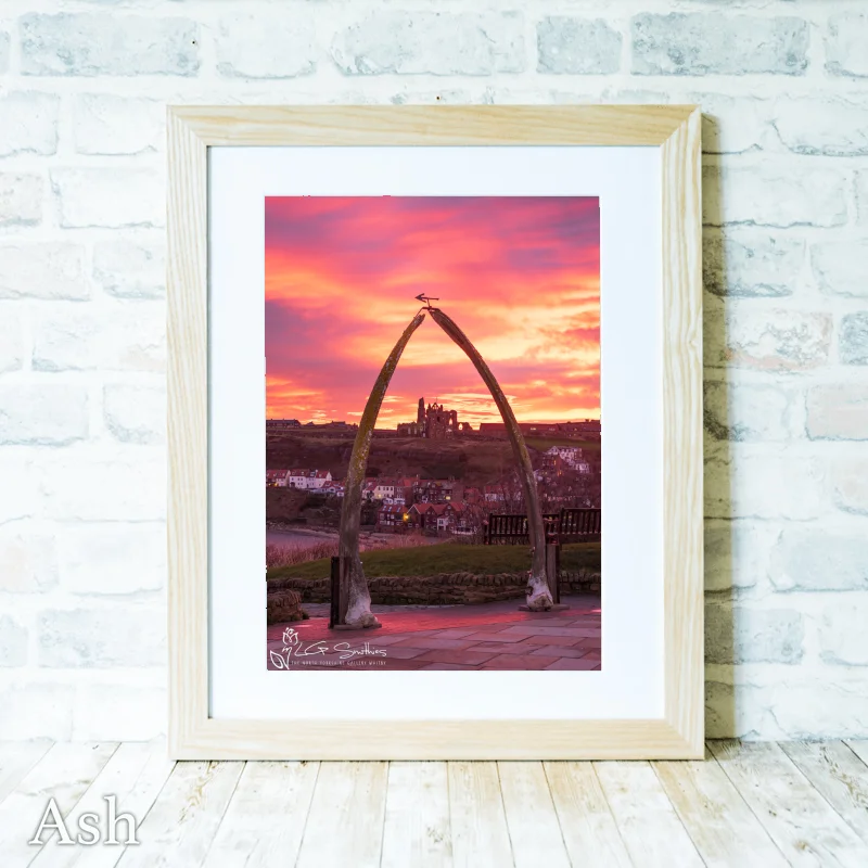 Whitby Sunrise Through the Whalebones 4 Whitby Sunrise Through the Whalebones - Ash-Portrait-Frame