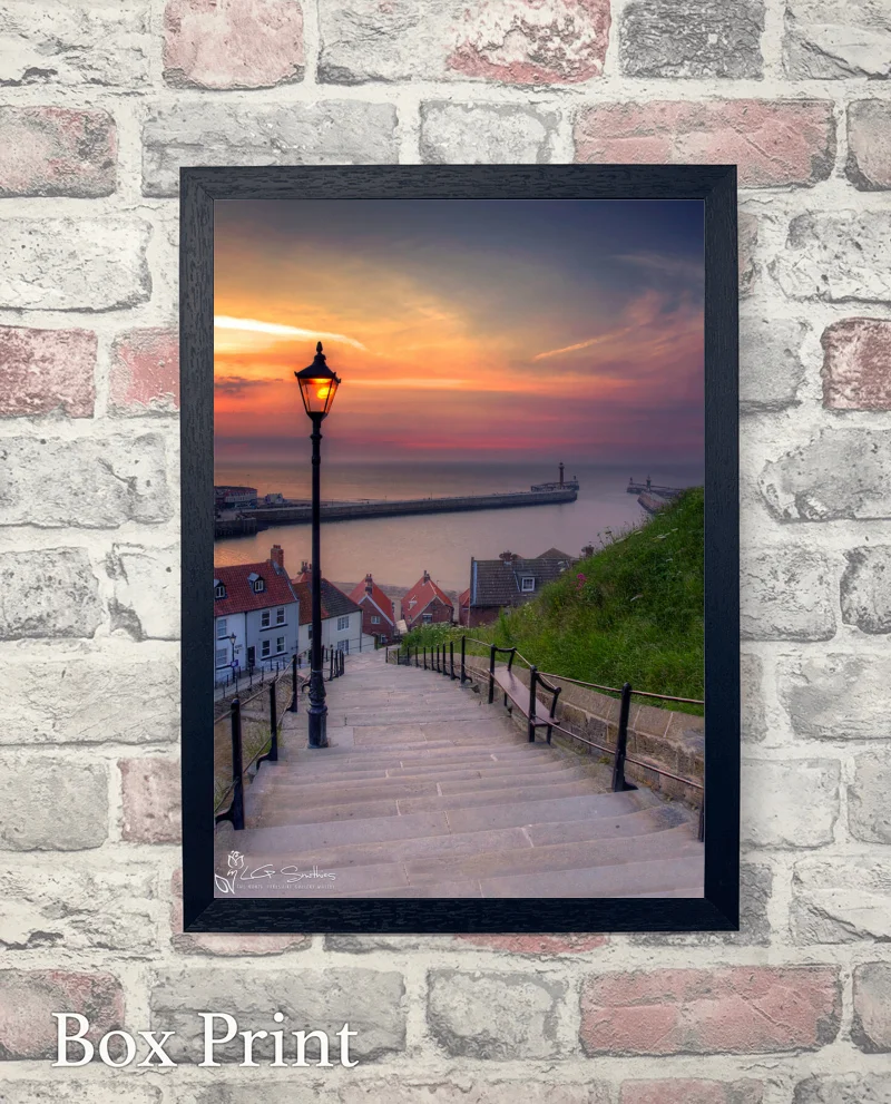 Whitby The 199 Steps Sunset 7 Whitby The 199 Steps Sunset - Box-Print-Portrait