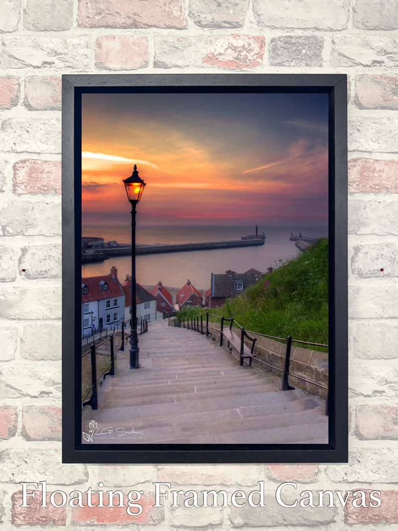 Whitby The 199 Steps Sunset 8 Whitby The 199 Steps Sunset - Float-Frame-Canvas-Portrait