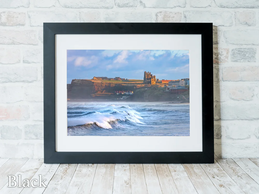 Whitby Waves 6 Whitby Waves - Black-Landscape-Frame