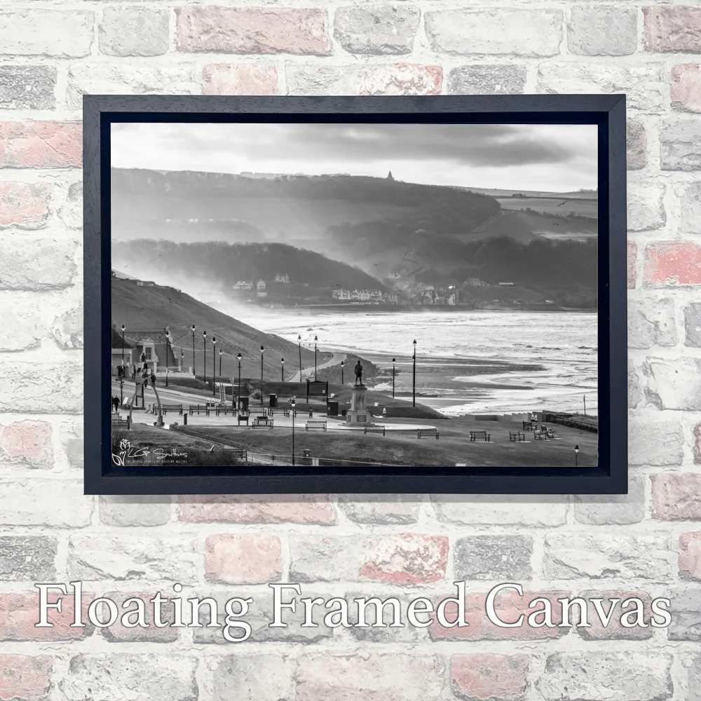 Whitby West Cliff And Sandsend 3 Whitby West Cliff And Sandsend - Landscape-Float-Frame-Canvas