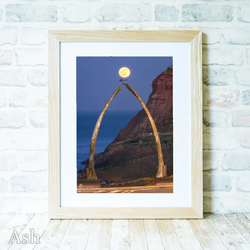 Whitby Whalebones And A Moonrise 4 Whitby Whalebones And A Moonrise - Ash-Portrait-Frame