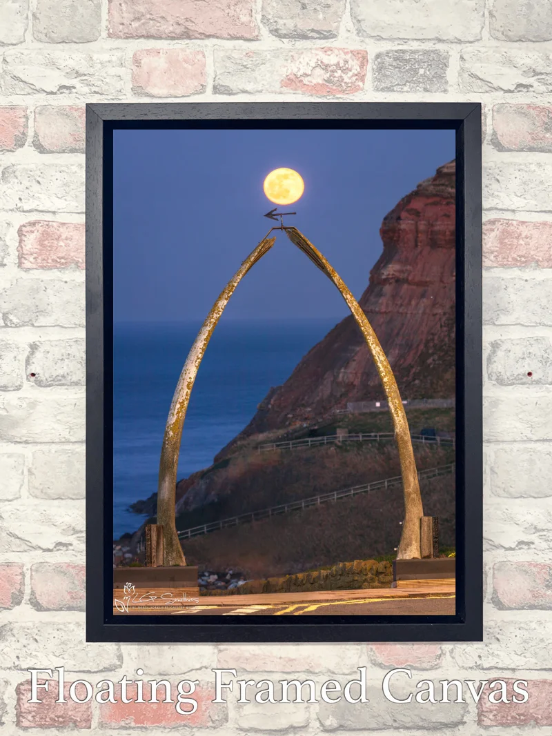 Whitby Whalebones And A Moonrise 7 Whitby Whalebones And A Moonrise - Float-Frame-Canvas-Portrait